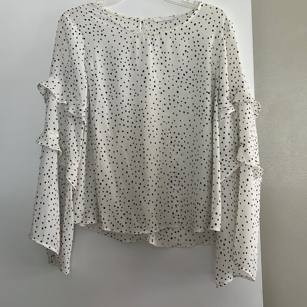Lush long sleeve ruffle blouse